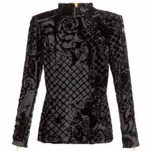 Balmain x H&M Black Velvet Blouse